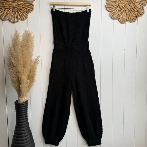 Free People jumpsuit strapless fuzzy terry fleece one piece romper XS onesie - Picture 4 of 9